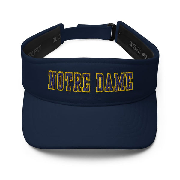 RIVEMUG NY Notre Dame Embroidered Visor Navy