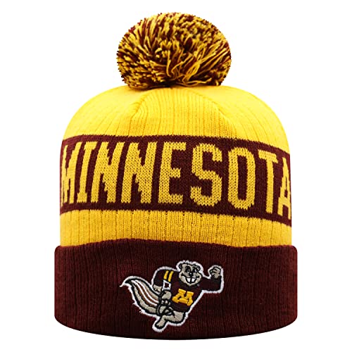 Top of the World NCAA Arctic Striped Cuffed Knit Pom Beanie Hat