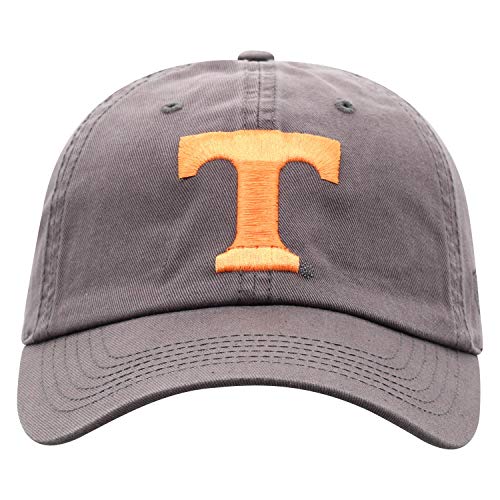 Tennessee Volunteer Elite Fan Shop Mens Adjustable Relaxed Fit Charcoal Grey Adjustable Hat