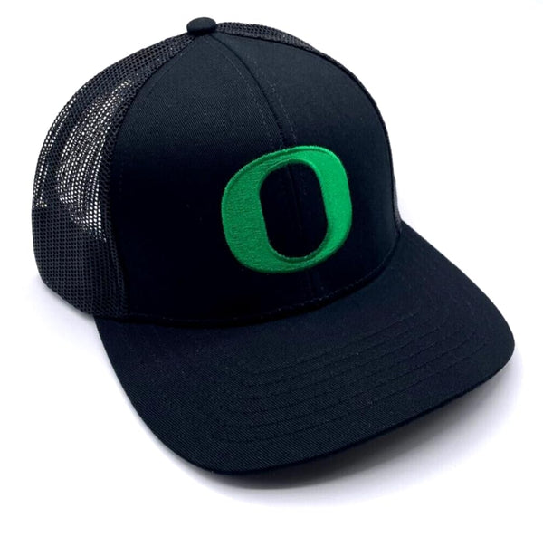 Oregon Classic Solid Mesh Trucker Embroidered Logo Adjustable Snapback Cap