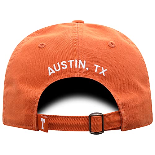 Top of the World NCAA Mens College Town Crew Adjustable Cotton Crew Hat Cap-Texas