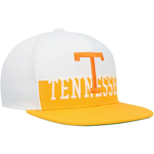 Mitchell & Ness Tennessee Volunteers Half N Half White Orange Snapback Hat Cap