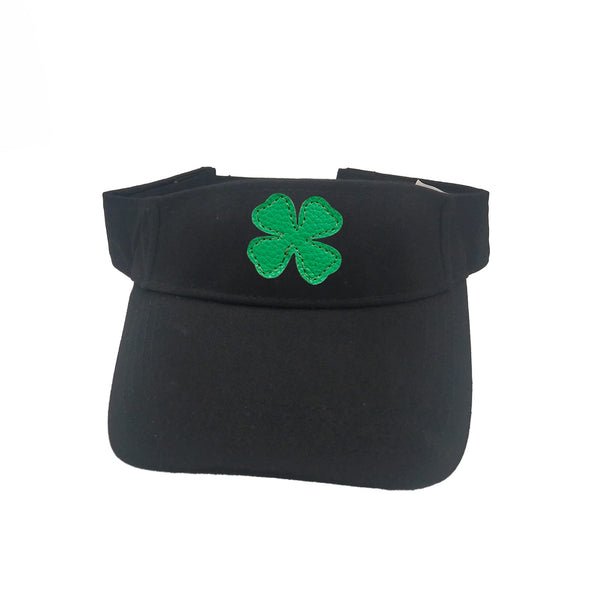 Golf Sports Visor Leather Clover Cotton Cap Hat for Running Tennis Soft Lightweight Adjustable Men Women