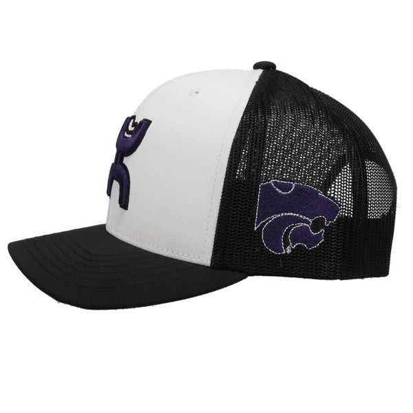 HOOEY Men's Officially Licensed Collegiate Adjustable Snapback Hat  White/Black