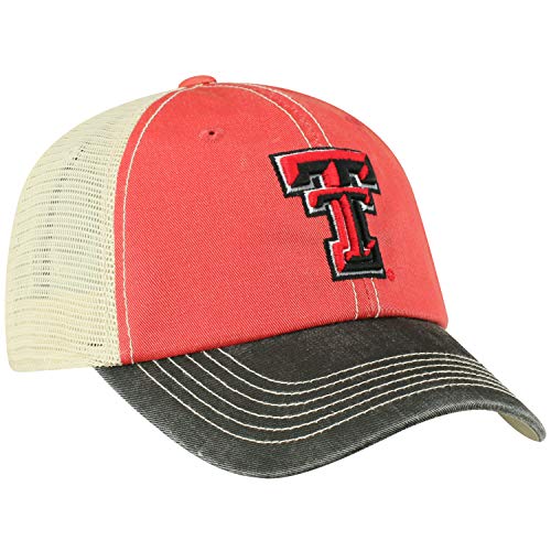 Top of the World Texas Tech Red Raiders Men's Relaxed Fit Adjustable Mesh Offroad Hat Team Color Icon