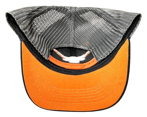National Cap Texas Longhorns Gradient Fade Mascot Logo Flat Bill Mesh Trucker Snapback Hat