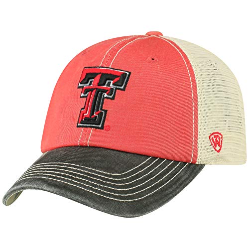 Top of the World Texas Tech Red Raiders Men's Relaxed Fit Adjustable Mesh Offroad Hat Team Color Icon
