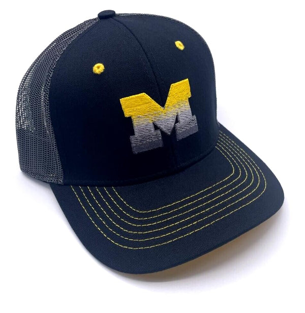 C5 Sports Officially Licensed Michigan University Hat Adjustable Mesh Trucker Team Logo Cap