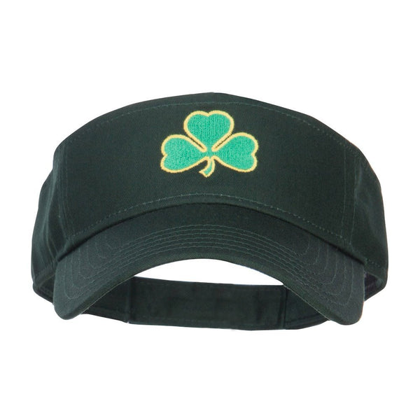 Shamrock Embroidered Sun Visor - Green OSFM