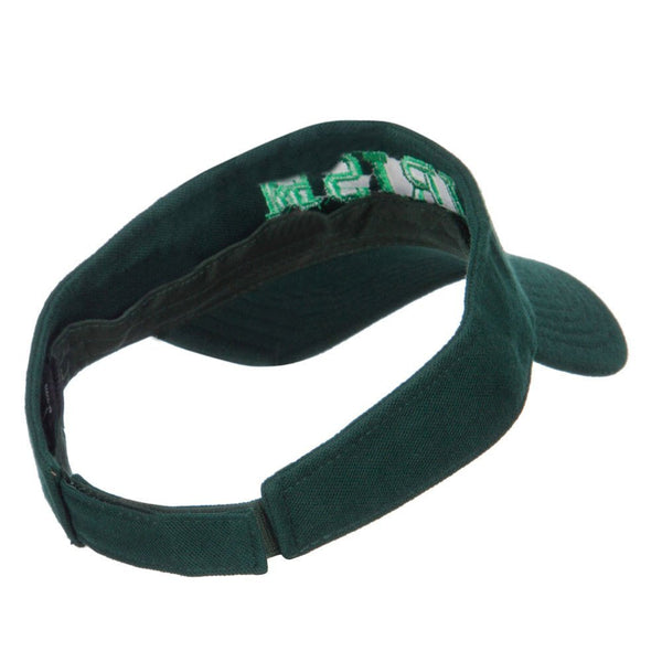 e4Hats.com Irish Embroidered Cotton Knit Visor - Dk Green OSFM