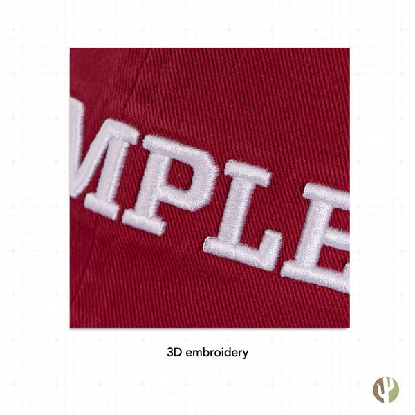 Desert Cactus Temple University Baseball Hat TU Owls Brimmed Embroirderd Hats Cap Adjustable Cloth Strap Adult  Red