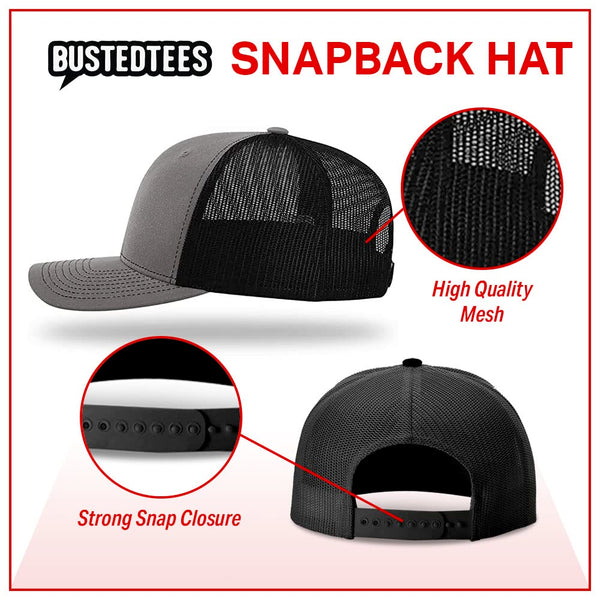 BustedTees Tattoine National Park Patch Back Mesh Hat - Baseball Cap for Men Breathable Mesh Back Adjustable Snapback Strap