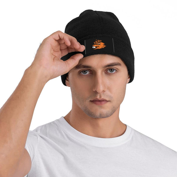 Oregon State University Logo Wool Cap for Men and Women Lined Knit Warm Hats Cool Hat Warm Outdoor Hat Black