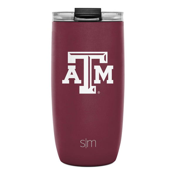 Simple Modern Officially Licensed Collegiate Texas A&M Aggies 16oz Travel Coffee Tumbler with Flip Lid | NCAA Football Gifts for Men