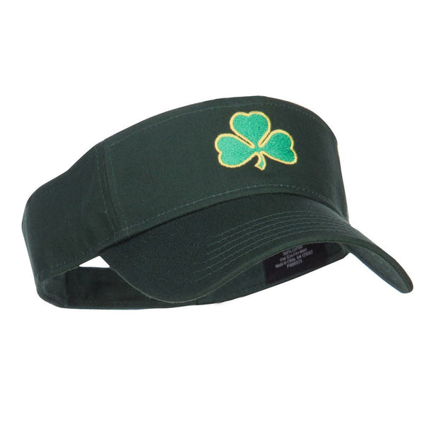 Shamrock Embroidered Sun Visor - Green OSFM