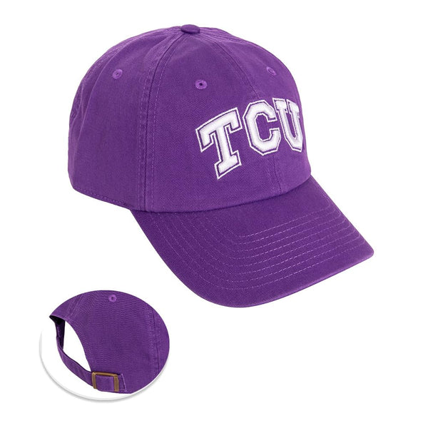 Desert Cactus TCU Texas Christian University Baseball Hat Horned Frogs Brimmed Embroirderd Hats Cap Adjustable Cloth Strap Adult  Purple