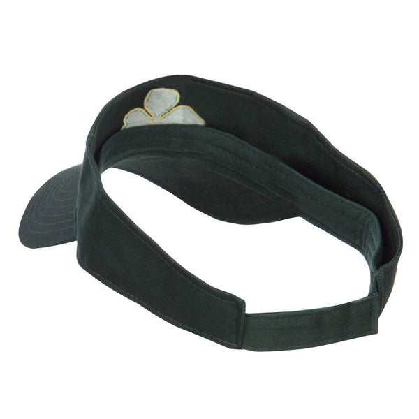 Shamrock Embroidered Sun Visor - Green OSFM