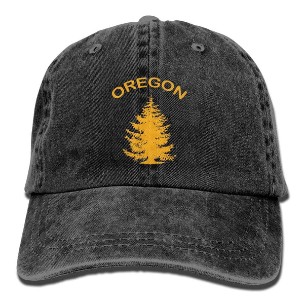Oregon Douglas Pine Tree Unisex Adult Baseball Hat Sports Outdoor Cowboy Cap for Men and Women Snapback Black