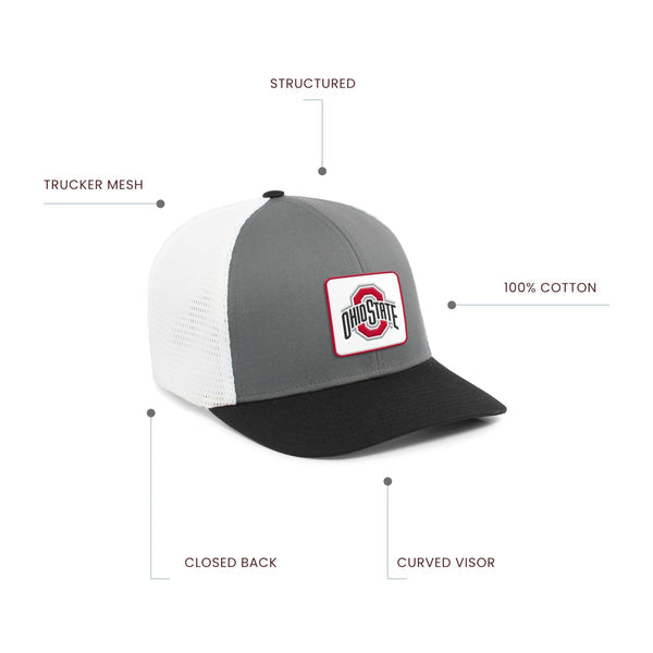 Pacific Headwear Standard NCAA Collegiate Fusion Trucker Cap-Closed Back