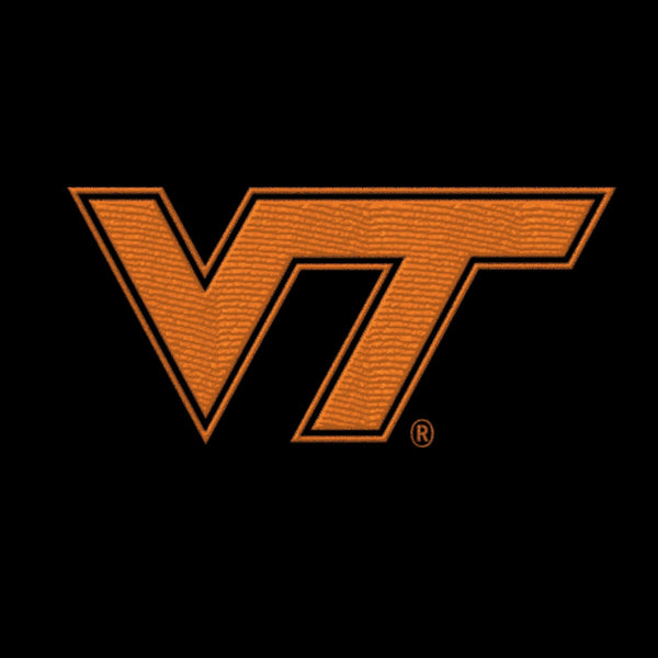 UGP Campus Apparel - BN508 - Virginia Tech Hokies Primary Logo - Sports Team Pom-Pom Cuffed Beanie - One Size - Black