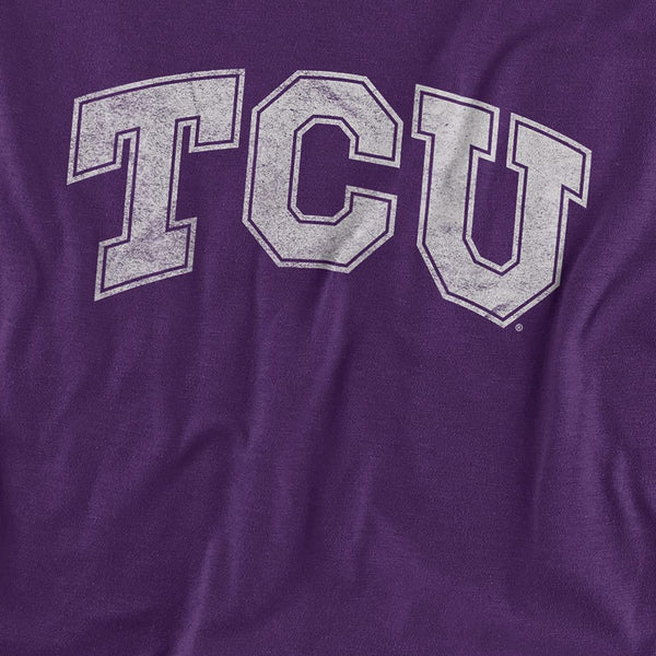 TCU Texas Christian University Official Distressed Primary Unisex Adult T-Shirt
