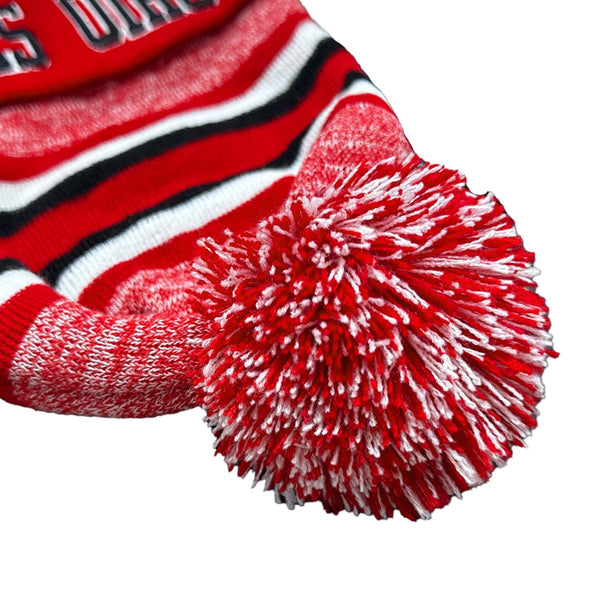 Ohio State Beanie Hat Winter Knit Men Cuffed Stylish Sport Hats Fashion Women Toque Cap with Pom