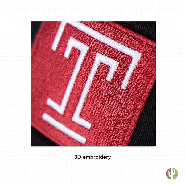 Desert Cactus Temple University Baseball Hat TU Owls Brimmed Embroirderd Hats Cap Adjustable Cloth Strap Adult  Black