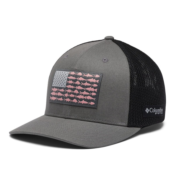 Columbia Unisex PFG Fish Flag Mesh Ball Cap - Mid