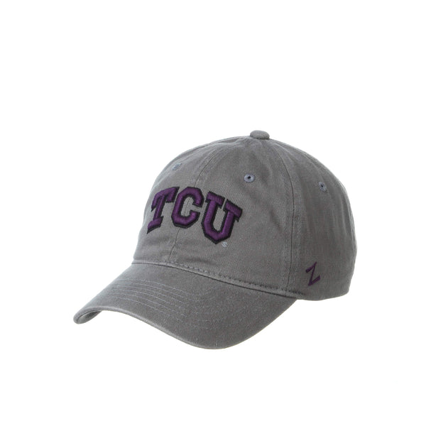 NCAA TCU Horned Frogs Mens Adjustable Scholarship Hat Charcoal
