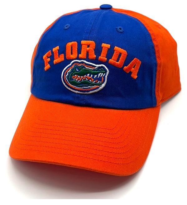 Officially Licensed University Florida Clean Up Hat Classic Relaxed Fit Embroidered Gators Team Logo Adjustable Blue/Orange Cap