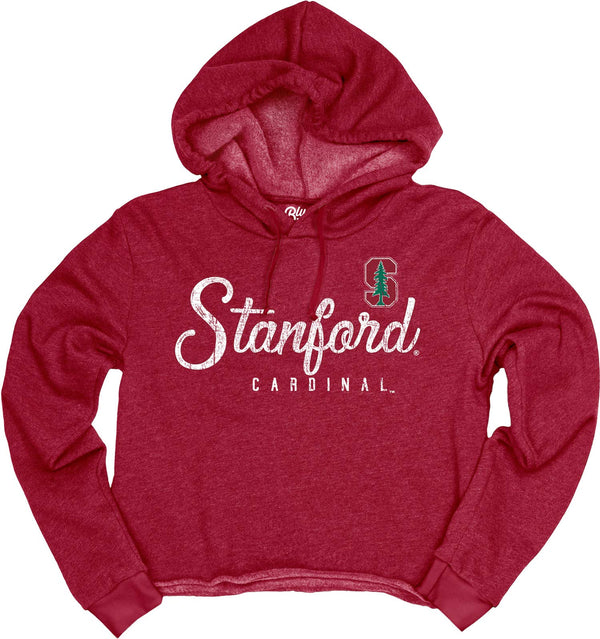 Blue 84 Women's Stanford Cardinal Vintage Crop Hoodie