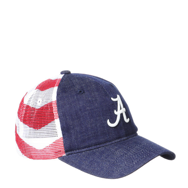Alabama Crimson Tide Red White and Blue Anthem University Flag Hat
