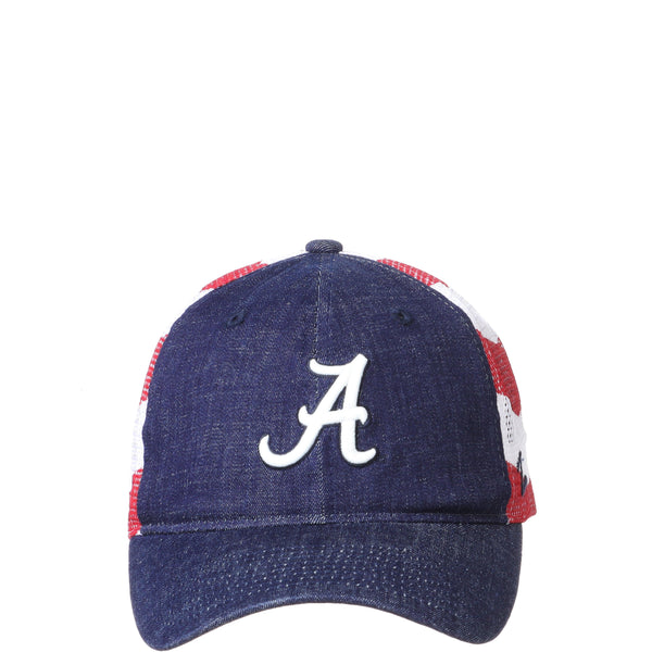 Alabama Crimson Tide Red White and Blue Anthem University Flag Hat