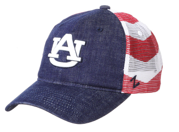 Auburn Tigers Red White and Blue Anthem Flag Hat