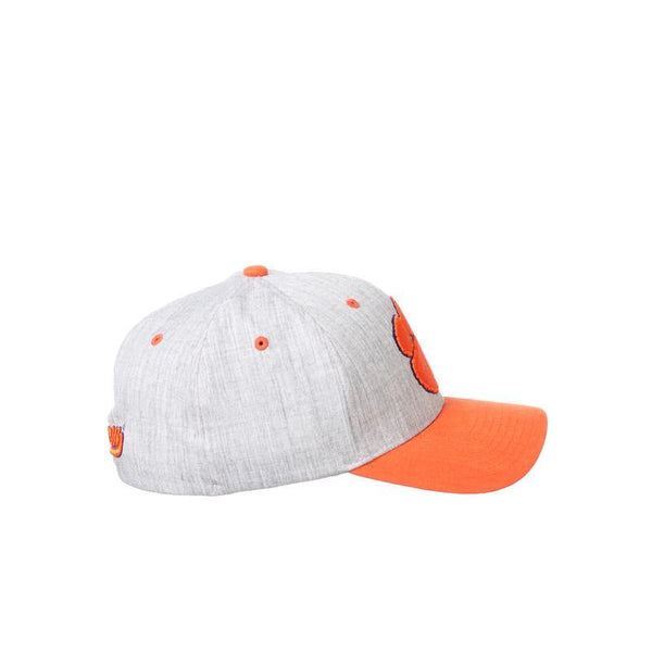 Clemson Tigers Oxford Grey/Orange Top Men's Women's Flex Fitted Baseball Hat/Cap Size Medium Size 7