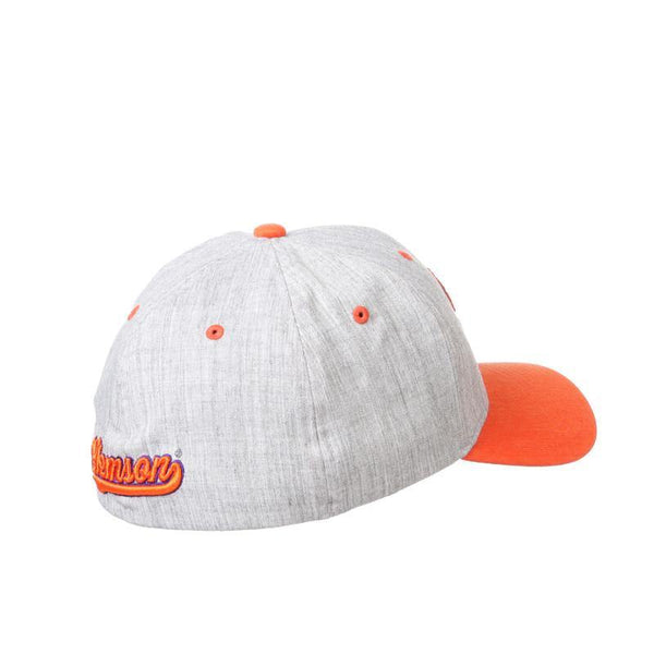 Clemson Tigers Oxford Grey/Orange Top Men's Women's Flex Fitted Baseball Hat/Cap Size Medium Size 7