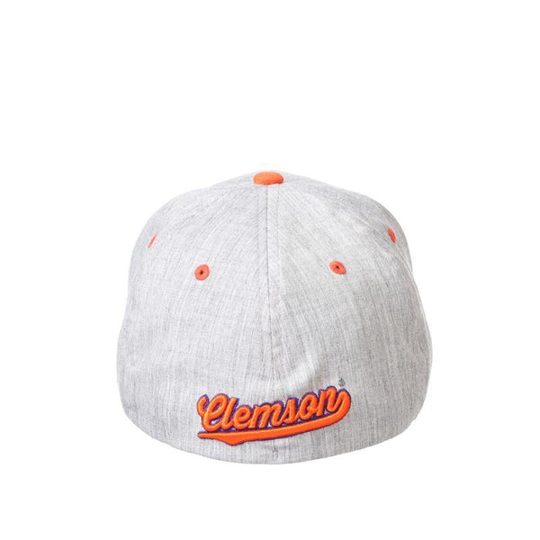 Clemson Tigers Oxford Grey/Orange Top Men's Women's Flex Fitted Baseball Hat/Cap Size Medium Size 7