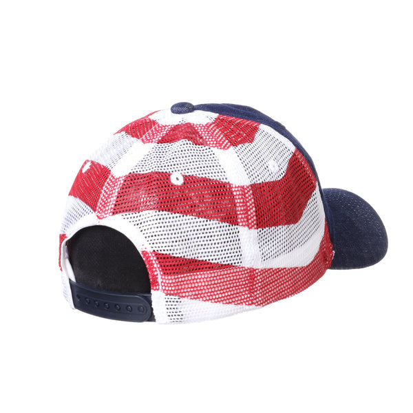 Kansas Jayhawks Red White and Blue Anthem Flag University Hat