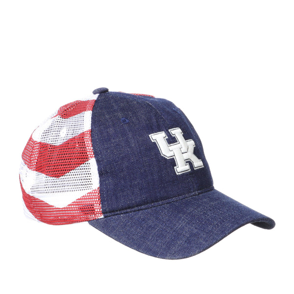 Kentucky Wildcats Red White and Blue Anthem Flag Hat