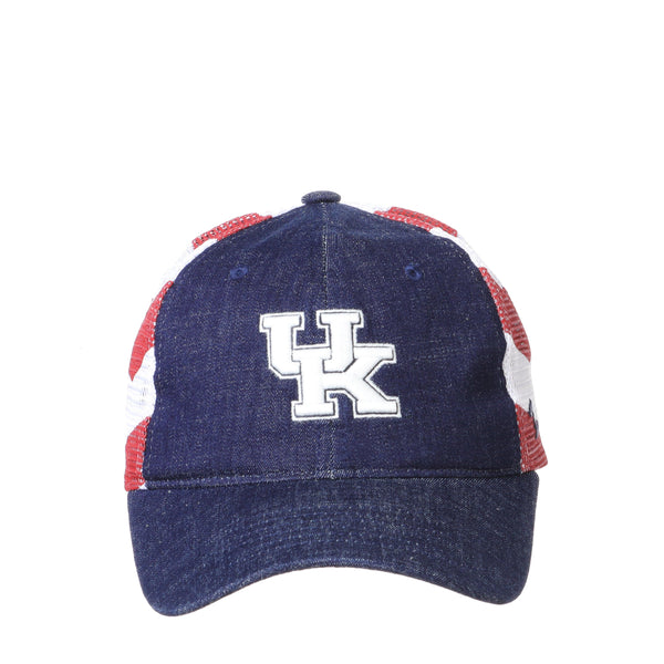 Kentucky Wildcats Red White and Blue Anthem Flag Hat
