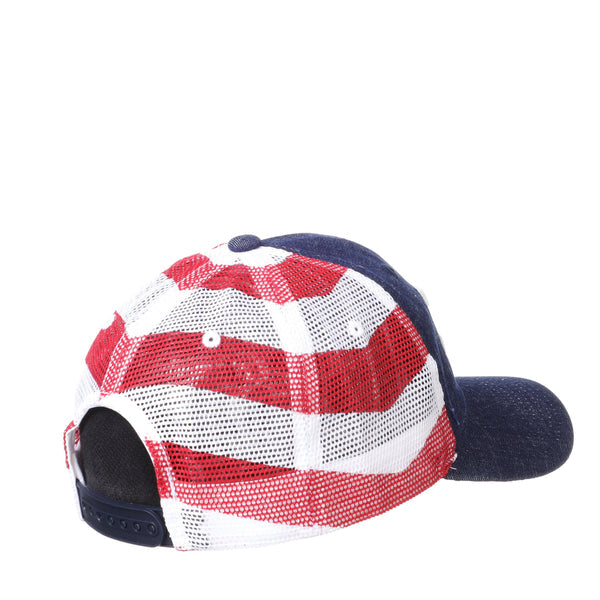 Michigan Wolverines Red White and Blue Anthem Flag Hat