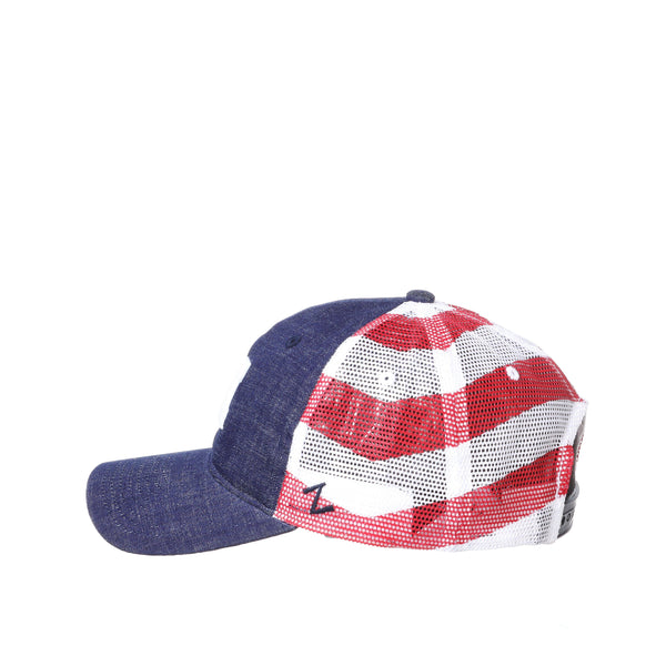 Michigan Wolverines Red White and Blue Anthem Flag Hat
