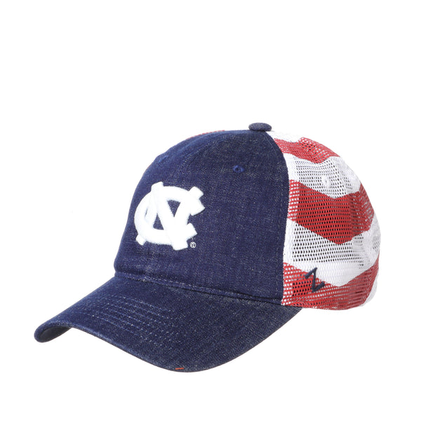 North Carolina Tar Heels Red White and Blue Anthem Flag Hat