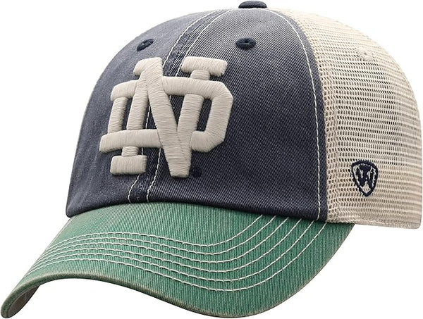Notre Dame Blue/Green OffRoad Mesh Trucker Snapback Hat